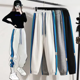 thumbnail image 4 of Pantalones deportivos holgados, versátiles y casuales, de color blanco, para mujeres estudiantes, temporada otoño/invierno, pantalones hasta los tobillos de nuevo estilo, 4 of 4