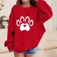 thumbnail image 4 of Blusas y camisas de manga larga con cuello redondo Estampado para niños Estampado de manga larga Casual Suelto Forro polar para mayor calidez Sudadera con capucha de manga larga con cuello redondo par, 4 of 5