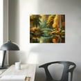 thumbnail image 4 of Shangniulu Autumn Landscape Wall Art in Central Park,Tree Around The Wooden Bridge on The Lake,Modern Canvas Painting Picture Print on Canvas Giclee Artwork for Wall Decor,Home Decor, 4 of 6