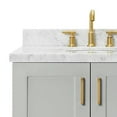 thumbnail image 5 of Ariel Taylor 43 In. Left Offset Oval Sink Vanity With Carrara White Marble Countertop In Grey, 5 of 10