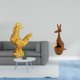 thumbnail image 2 of Figura de pollo, decoración Feng Shui, estatua de gallo, escultura, animal decorativo, recuerdo de fiesta, decoración divertida de escritorio, escultu, 2 of 8