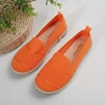 thumbnail image 5 of vokkrv Women's Flats Shoes Pointed Toe Knit Ballet Comfortable Dressy Slip On Flat Orange 9.5, 5 of 7