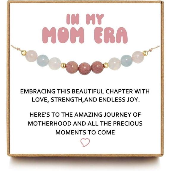 In My Mom Era Gift est. 2025, Pregnancy Gift Bracelet, Fertility Bracelet for Women, Moonstone Bracelets, First Time Mom Gifts, Hope Bracelets, Mothers Day Christmas Jewelry