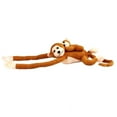 thumbnail image 5 of 27.6in Dark Brown Monkey Plush Toy, Mother and Son Stuffed Animal Set, Soft Wildlife Hugging Pillow, Realistic Long Arm Ape Doll, Large Room Decor, 5 of 6