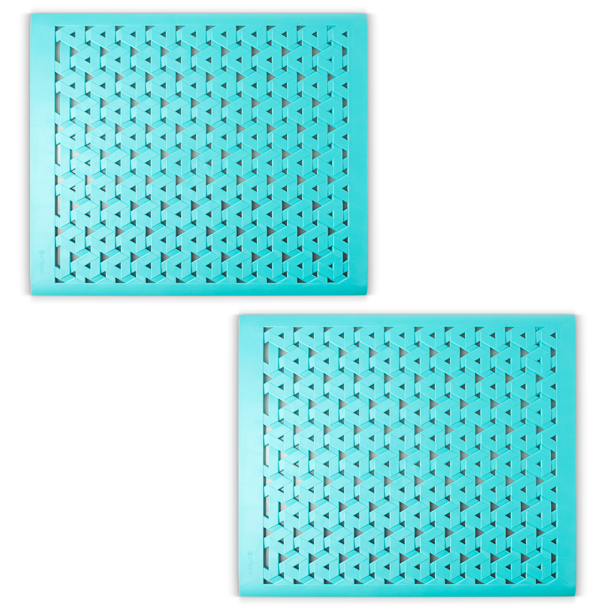 Crippa Kitchen Sink Protector Mat | Set of 2 Sink Mats for Porcelain Sink | Kitchen Sink Mats For Double Sink | Anti-Bacterial, Mildew Resistant Sink Mats | Turquoise - image 1 of 6