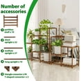Plant Stand Indoor Outdoor Corner Plant Shelf Wood Plant Stand Rack for