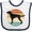 White and Navy, variant on Inktastic Vizsla Dog Retro Sunset Boys or Girls Baby Bib