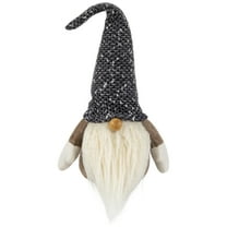 12" Brown and White Standing Christmas Gnome Tabletop Decor