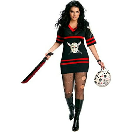 Secret Wishes Womens Plus-Size Full Figure Friday The 13th Miss Voorhees Costume, Black, One