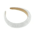 thumbnail image 7 of Unique Bargains 1 Pc Rhinestone Headband for Women Bling Padded Hairband Hair Accessories White 1.18 Inch Wide, 7 of 7
