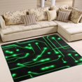 thumbnail image 2 of Neon Circuit Design 63''x48'' Plush Memory Foam Bath Mat, Soft, Absorbent, Non Slip, Durable, 2 of 7