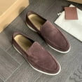 thumbnail image 5 of Men's Suede  Moccasins for Men Summer Dress Shoes Light and Breathable Flat  Casual Driving Walking Shoes Oxford Shoes, 5 of 13