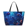 thumbnail image 2 of Balery Deep Sea Glowing Fishes Beach Travel Bag - Water-Resistant, Large Capacity Lightweight Tote with 7 Pockets for Women and Men - Perfect for Beach, Pool, Gym, and Travel, 2 of 7