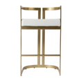 thumbnail image 5 of Butler Specialty Company Clarence Faux Leather 35" Barstool - White / Gold, 5 of 6