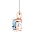 thumbnail image 2 of 3.0 ct Brilliant Round Cut Solitaire VVS1 Genuine Blue Zircon Solid 14k Pink Rose Solid Gold Everyday Affordable Designer Necklace Pendant with 18" Solid Gold Chain by Clara Pucci, 2 of 6