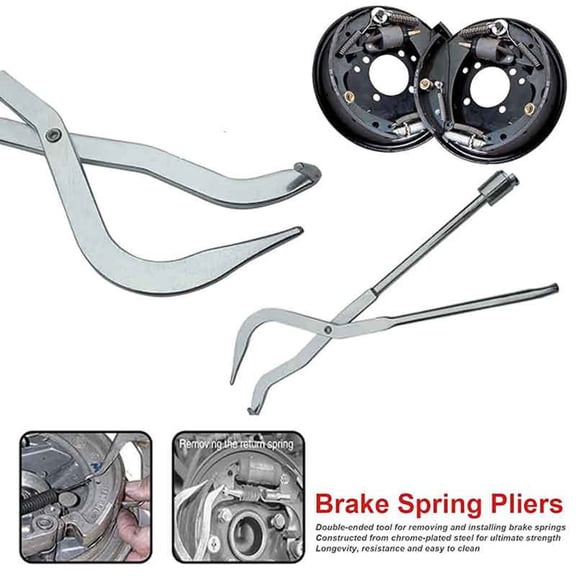 Brake Spring Pliers for Drum Brakes Tool Car Truck and Trailer Repair, Heavy-Duty Metal Brake Shoe Return Spring Compressor Removal and Installation Tool for Automotive Brake Service