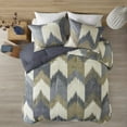 thumbnail image 3 of Full/Queen 3 Piece Comforter Mini Set,Navy Polyester Household Supplies Décor Bedding Bedding Sets, 3 of 11