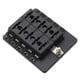 thumbnail image 3 of Portafusibles de cuchilla de 10 vías con kit de luz de advertencia LED para automóvil, barco, triciclo marino, 12 V, 24 V, 3 of 10