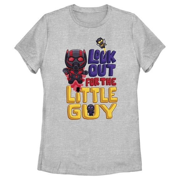 Women's Ant-Man and the Wasp: Quantumania Look Out for the Little Guy  Graphic Tee Athletic Heather Medium