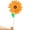 Orange, variant on Sunflower Shaped Wind Spinner, Outdoor Garden Yard Decoration, Rotating Metal Flower Stake for Lawn and Patio 15x31 Inch Multicolor