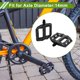thumbnail image 2 of Pedal de bicicleta de nylon universal sin tiras reflectantes, pedal plano negro de 14mm para BMX MTB bicicletas de carretera 1 par, 2 of 7