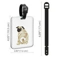 thumbnail image 3 of WIRESTER Rectangle PU Leather Luggage Tags for Travel Suitcase Baggage 4.05 x 2.83 inches - Pug Dog, 3 of 7