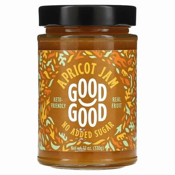 GOOD GOOD, Apricot Jam, 12 oz Pack of 4