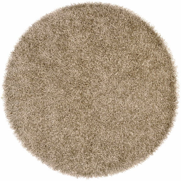 Hauteloom Weedville Living Room, Bedroom Area Rug - Shags - Beige - 10' Round