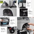 thumbnail image 4 of Tereitr Pet Stroller for Small & Medium Dogs Cats, Foldable 4-Wheel Travel Carrier with Adjustable Canopy, Breathable Mesh & Removable Basket, Lightweight Dog Stroller, 4 of 10