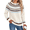 05 Beige, variant on Fair Isle Sweaters for Women Round Neck Lightweight Sweaters Casual Fall Winter Pullover Sweaters Shermie