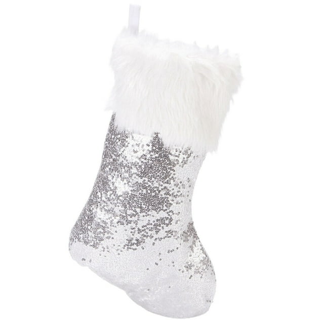 Christmas Stocking Sequin Fashion - Plush Holiday Stocking Xmas Hanging Sock