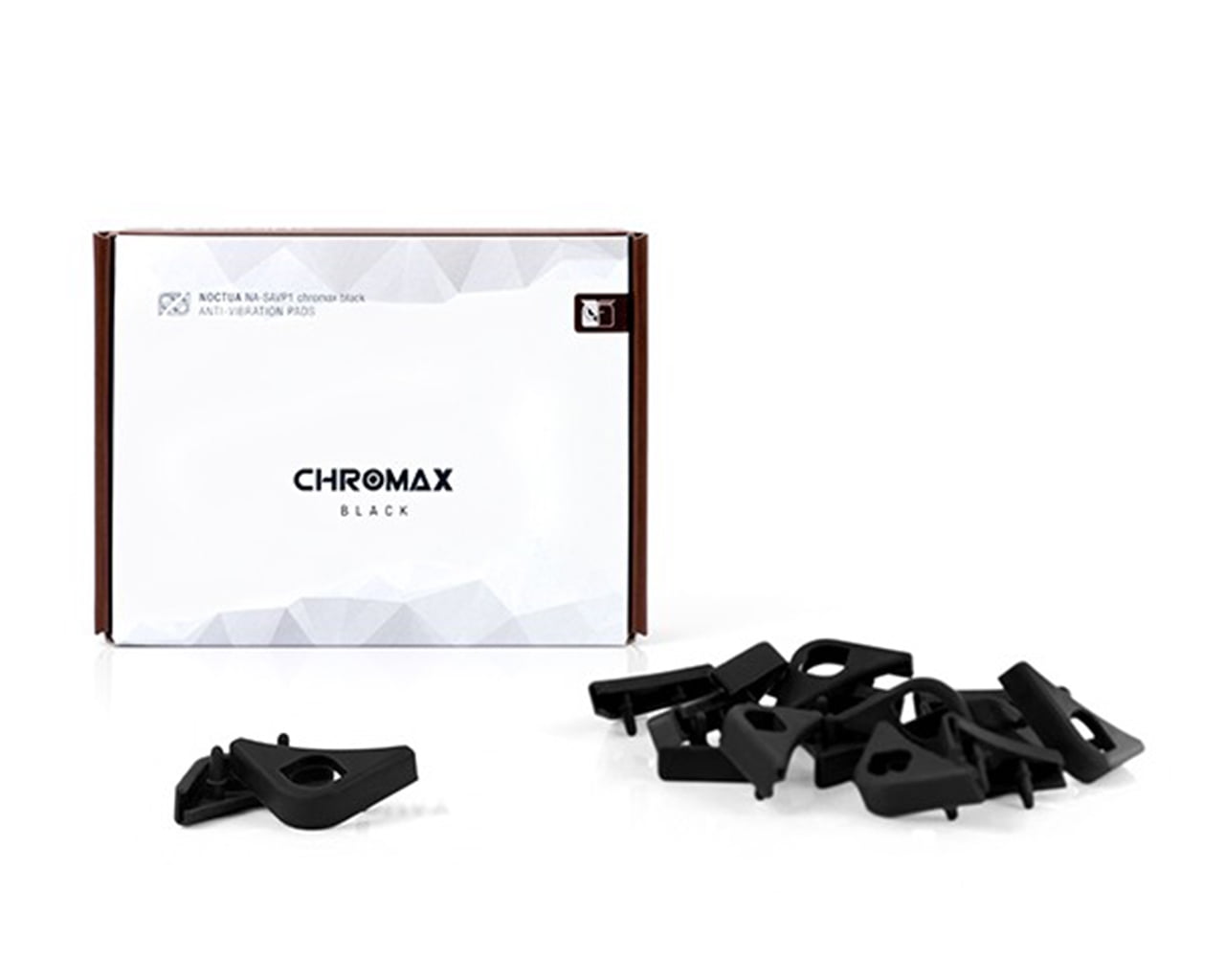 Noctua NA-SAVP1 chromax.black Anti-Vibration Pads for 120//140mm Noctua Fans Black, 16-pack