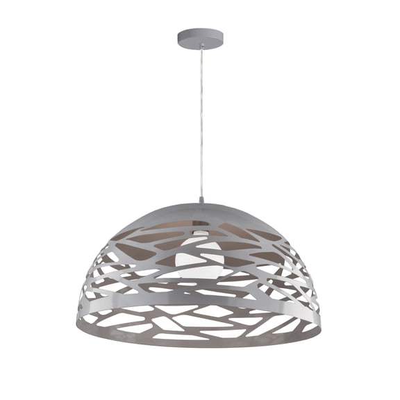 COR-161P-MN Dainolite Coral - 16 Inch One Light Pendant-Millstone Finish    -Traditional Installation