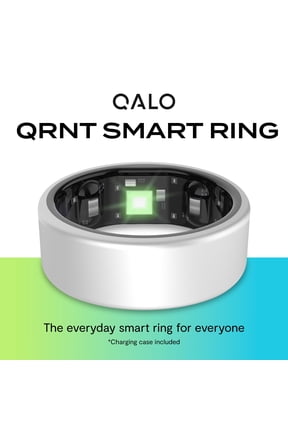 Open Box QALO Smart Ring - Silver Size 7 - No Subscription Fee - Sleep, Heart Rate, Movement, HRV, Women's Health Tracker - Size Before You Buy, Android & iOS Compatible