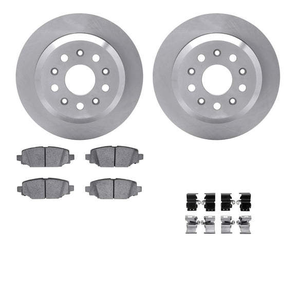Dynamic Friction Company Rear Brake Rotors with 5000 Advanced Brake Pads includes Hardware 6512-42231