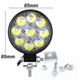 thumbnail image 2 of Faro de trabajo LED de 27 W y 9 LED, faro antiniebla delantero LED para coche de 12 V y 24 V para camión, SUV, 4x4, 4WD, faros delanteros de ingeniería todoterreno, faro redondo LED., 2 of 5