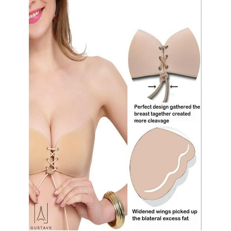 Instant 3D Invisible Silicone Push Up Bra - Self Adhesive Wing