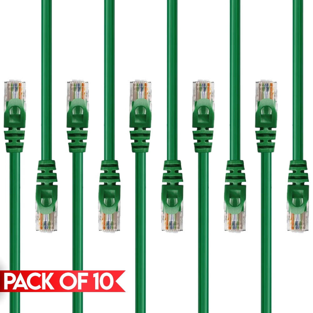 Cmple 10 PACK 10 Feet Cat6 Ethernet Cable 10Gbps 550Mhz Patch cmple-10-pack-10-feet-cat6-ethernet-cable-10gbps-550mhz-patch