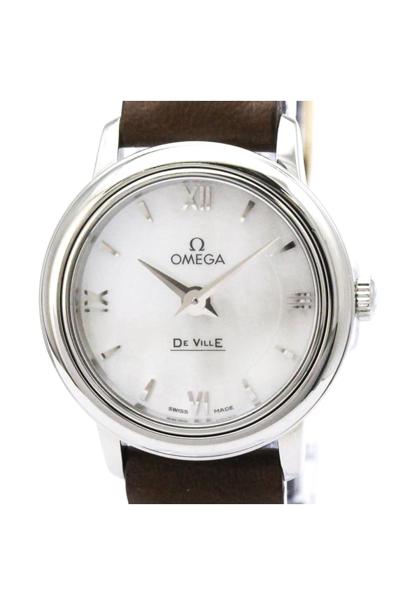 Pre-Owned OMEGA De Ville Prestige MOP Quartz Watch 424.10.24.60.05.001 Polished