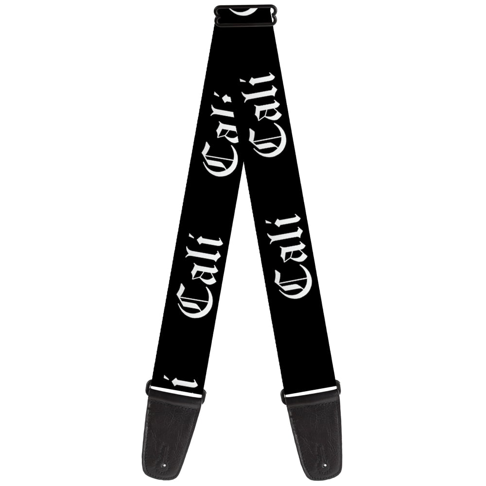 Buckle-Down Guitar Strap, Cali Old English Black White, 2 Inches Wide