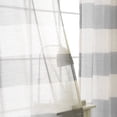 thumbnail image 2 of Quality Home Closeout Stripe Linen 2 Panel Curtain Set 84" Length, 2 of 5