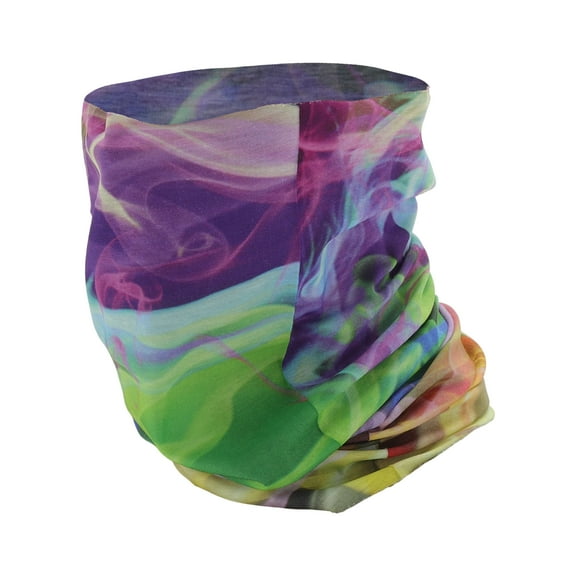 Unique Bargains 1 Pc Sunscreen Face Scarf Mask Face Mask for Outdoor Cycling Purple Green Yellow