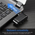 thumbnail image 2 of USB 2.0 Hub Home Office Dispositivos de conexión profesional Dispositivo de adaptador de divisor de computadora de tamaño pequeño Conectores Juegos de teclado y mouse para computadora Negro, 2 of 6