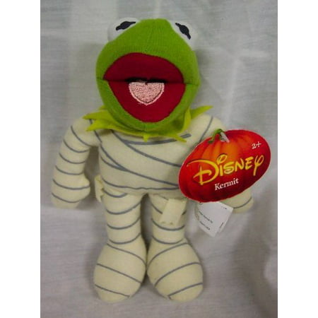 The Kermit the Frog Dressed As a Halloween Mummy Plush Stuffed Animal By Disney, Super cute small Kermit the Frog dressed as a mummy! By Muppets