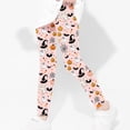 thumbnail image 4 of Odeerbi Toddler Girls Leggings Halloween Ghost Print Stretchy Tights Pants 3-8 Years Kids Soft Comfortable Ankle Length Printed Leggings Pink, 4 of 5