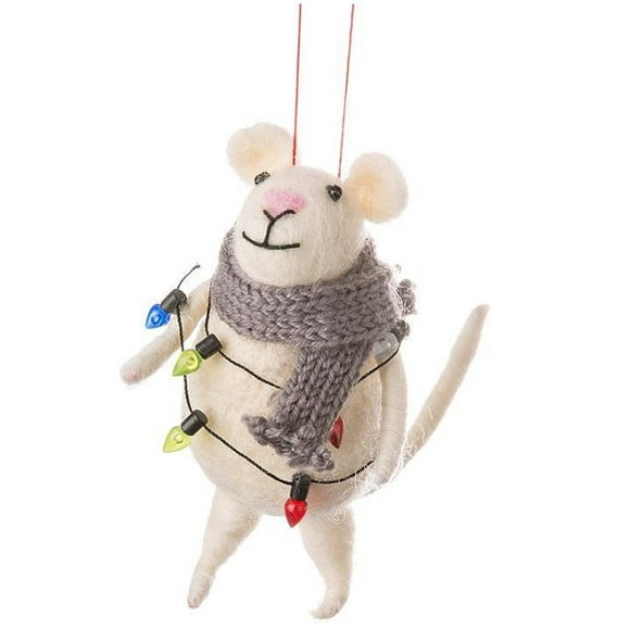 Abbott Collection Home Mouse with Lights Ornament