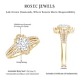 thumbnail image 5 of Rosec Jewels Lab Grown Diamond Vintage Engagement Ring - 6x8 mm Oval - EF-VS Grade, 14K Yellow Gold, US 8.00, 5 of 8