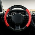 thumbnail image 5 of Studded Leather Steering Wheel Cover Non-Slip Grip Enhancer for Car Interior Accessories, 5 of 5