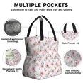 thumbnail image 3 of Pioneer Flower Floral Print Pattern Drawstring Lunch Bag Women - Drawstring Lunch Bag Insulated for Work Office - Stain-Resistant Large Lunchbags for Women with Multi-Pockets, 3 of 6