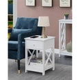 thumbnail image 4 of Home Square Furniture One-Drawer End Table in White Wood Finish - Set of 2, 4 of 5
